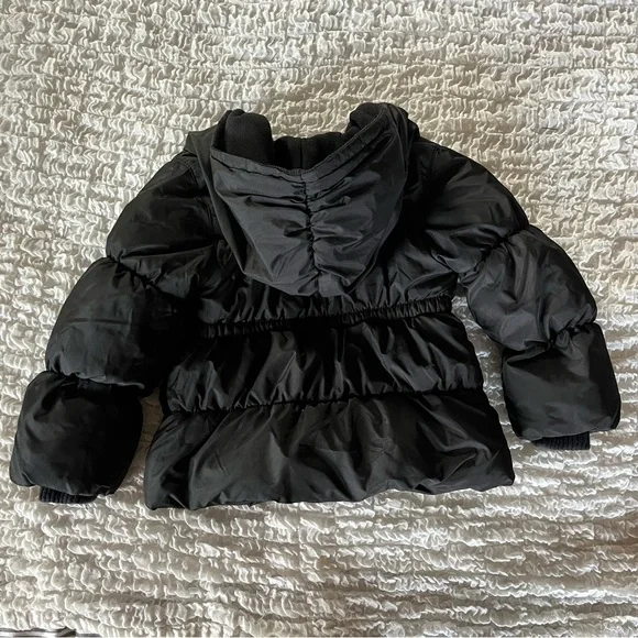 Old Navy black / dark gray girls coat - Picture 2 of 5